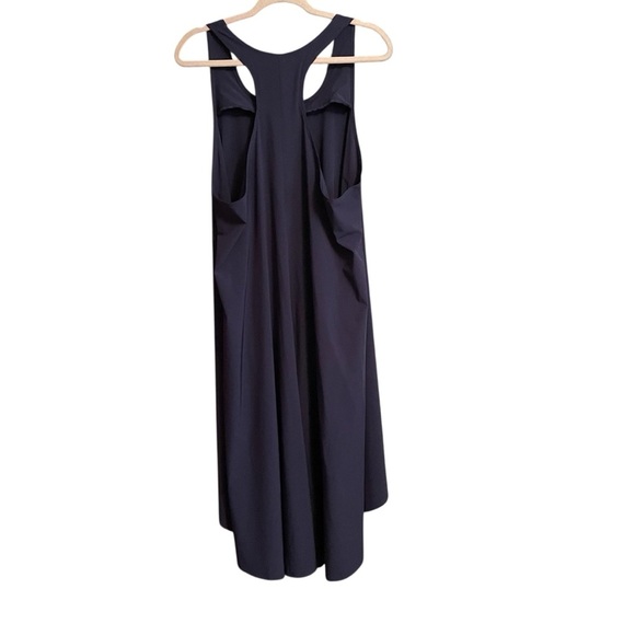 Athletic style Navy Tank Dress-Size 1X-Racer Back-Stretch-Pockets-Longer in back - Picture 4 of 8
